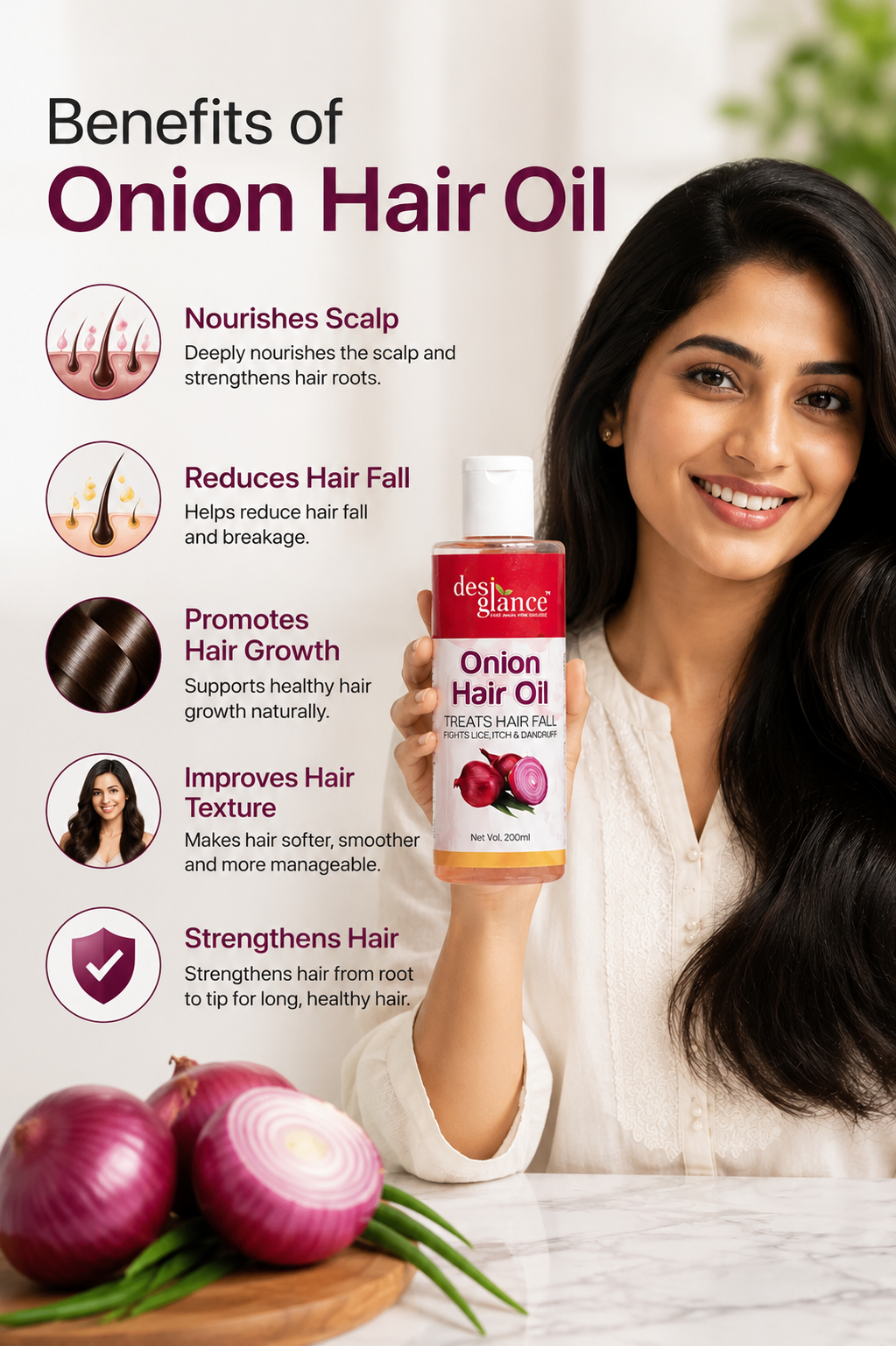 Onion Hair Care Combo ( Hair Oil+ Shampoo with Conditioner )