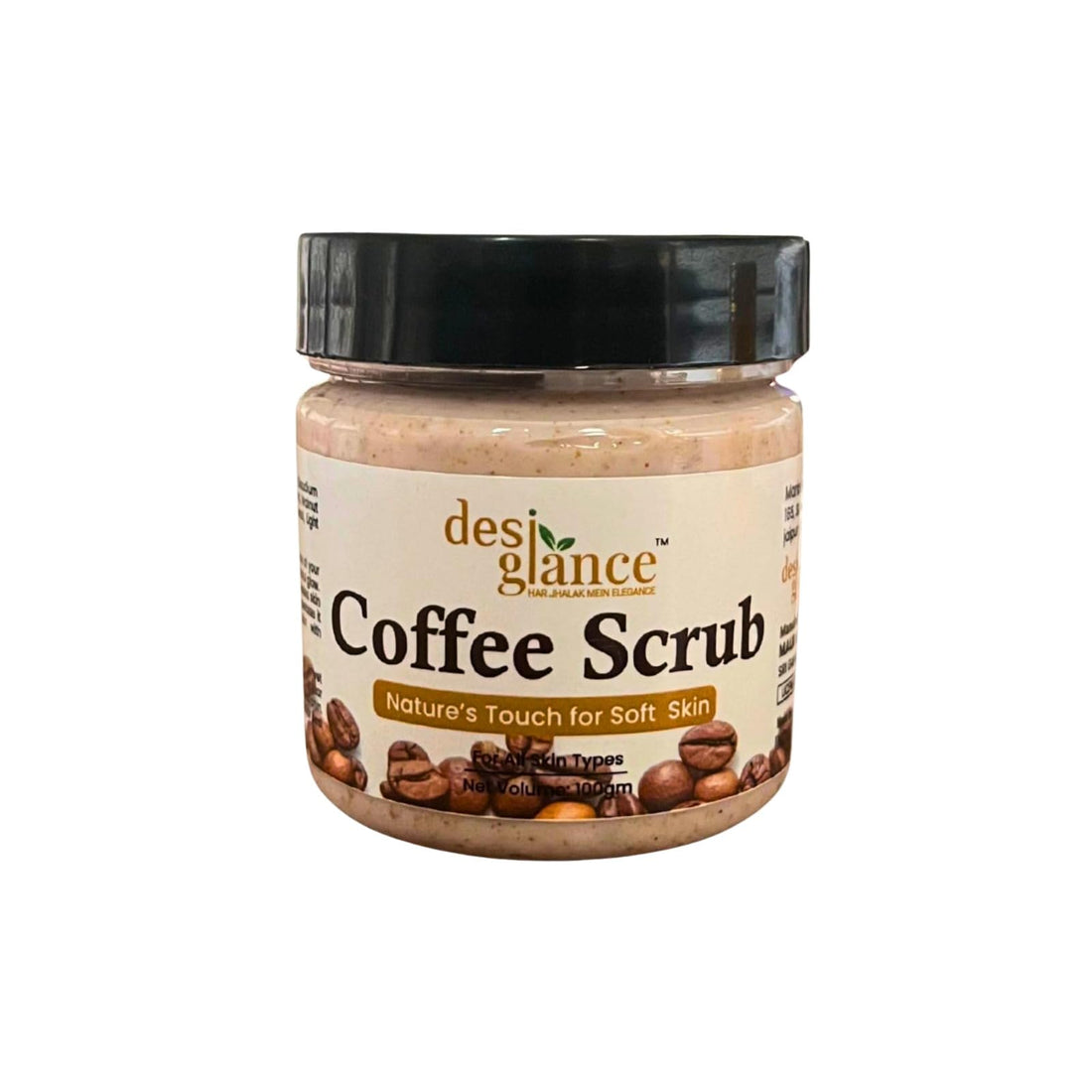 Coffee Scrub for Face & Body Exfoliating Scrub for Deep Cleansing Skin Softening and Brightening 100GM