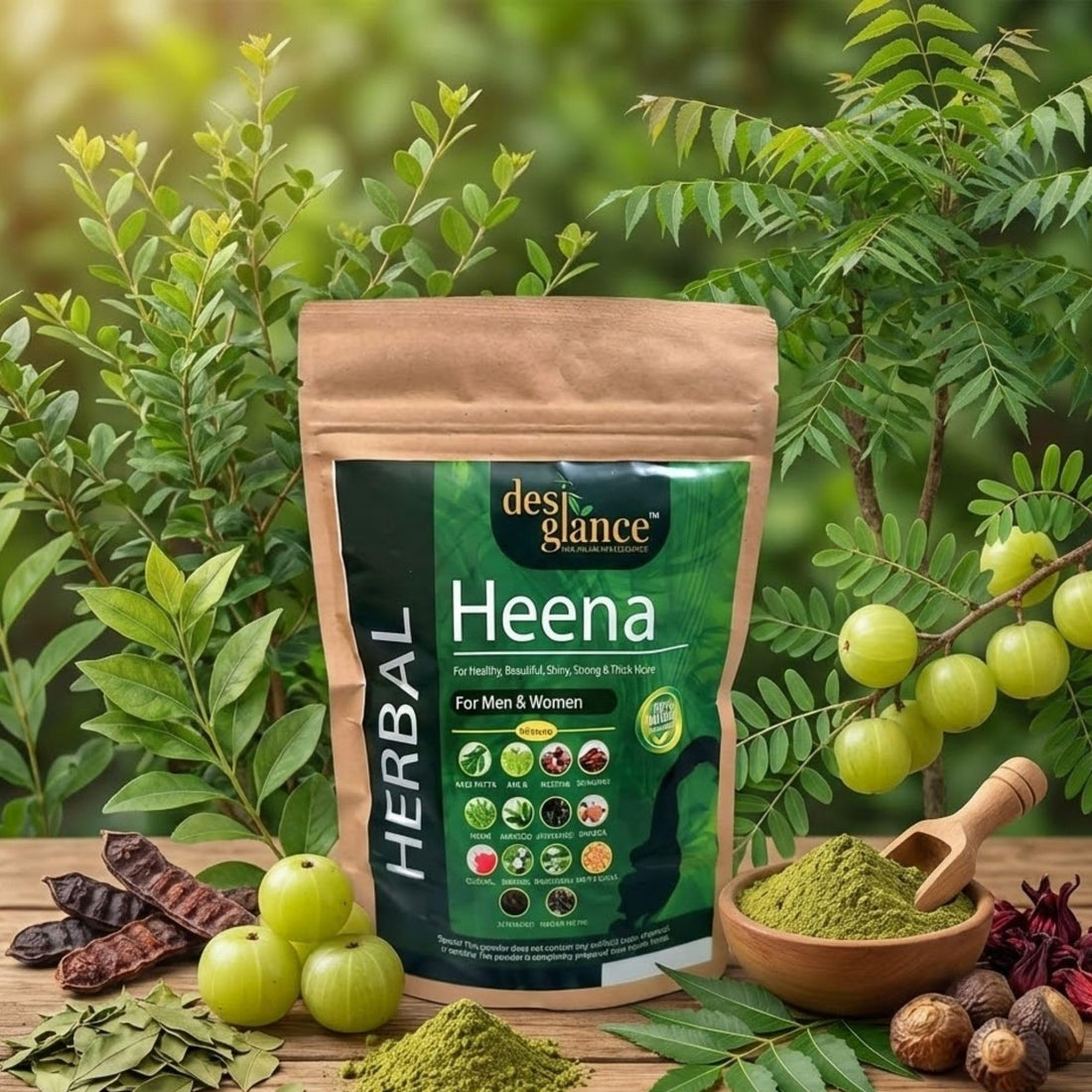 Herbal Heena Powder for Hair Promotes Hair Growth Strengthens Roots Prevents Hair Fall For Men & Women (100g)
