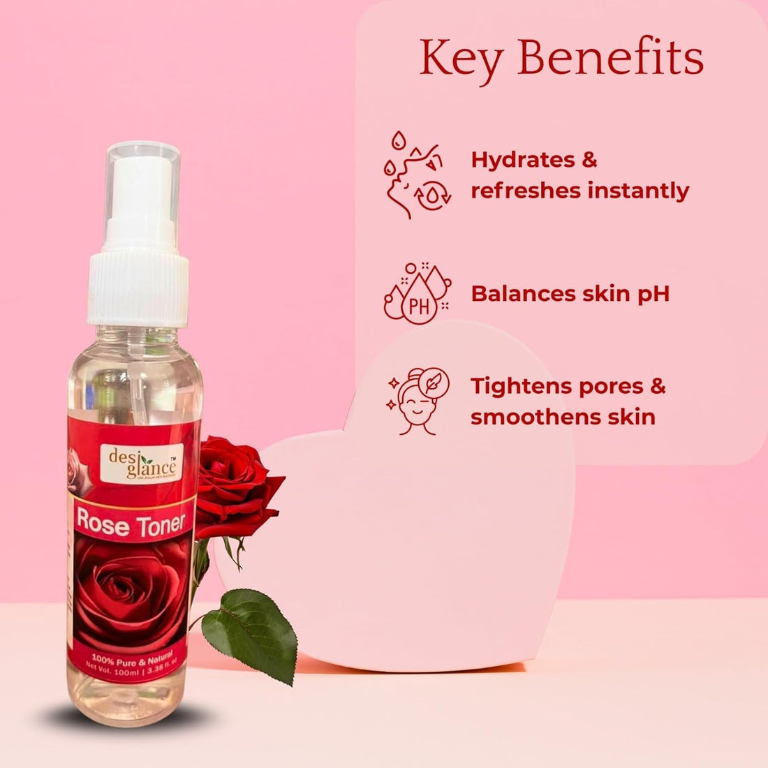 Skincare Combo Rose Toner 100ml Masoor Face Pack Powder100g & Coffee Scrub100g For Glowing Smooth & Radiant Skin for All Skin Types